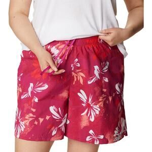 Columbia Women's Shorts Sandy River II Wild Fuschia Daisy Party Pink 3X